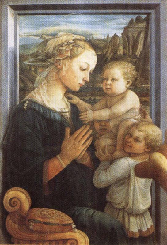 Fra Filippo Lippi Madonna and Child with Two Angels France oil painting art
